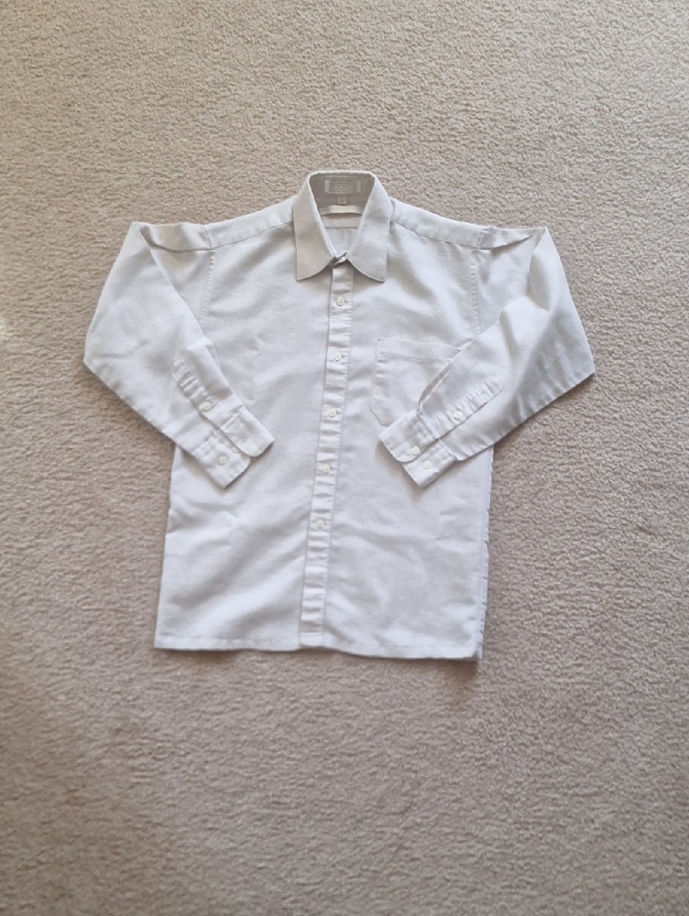 Classic Boy's Beige Button-Up Shirt